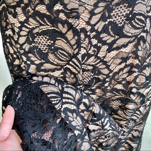 Nicole Miller 6 Tall Nude Illusion Lace Pants Glam Halloween Costume - Picture 8 of 8